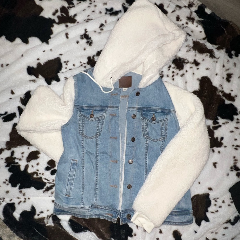 Denim Sherpa jacket